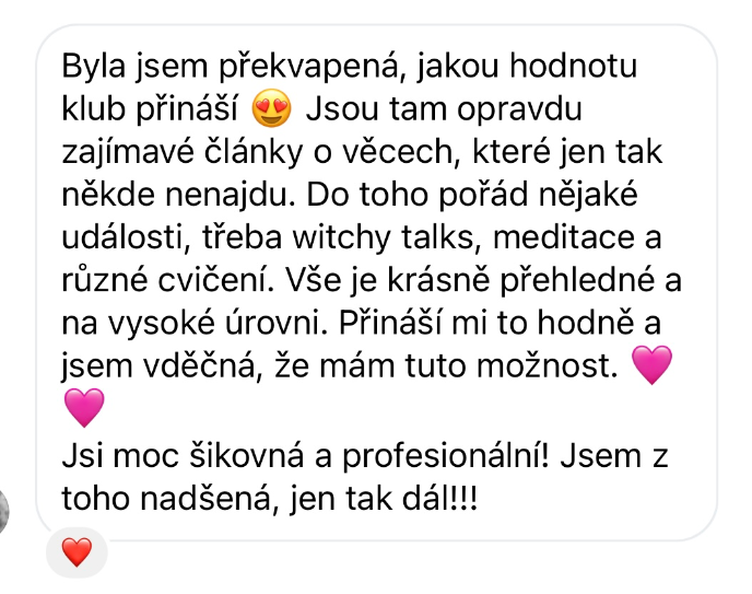 Reakce členky Klubu 0000
